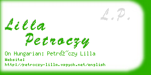 lilla petroczy business card