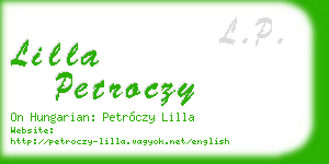 lilla petroczy business card